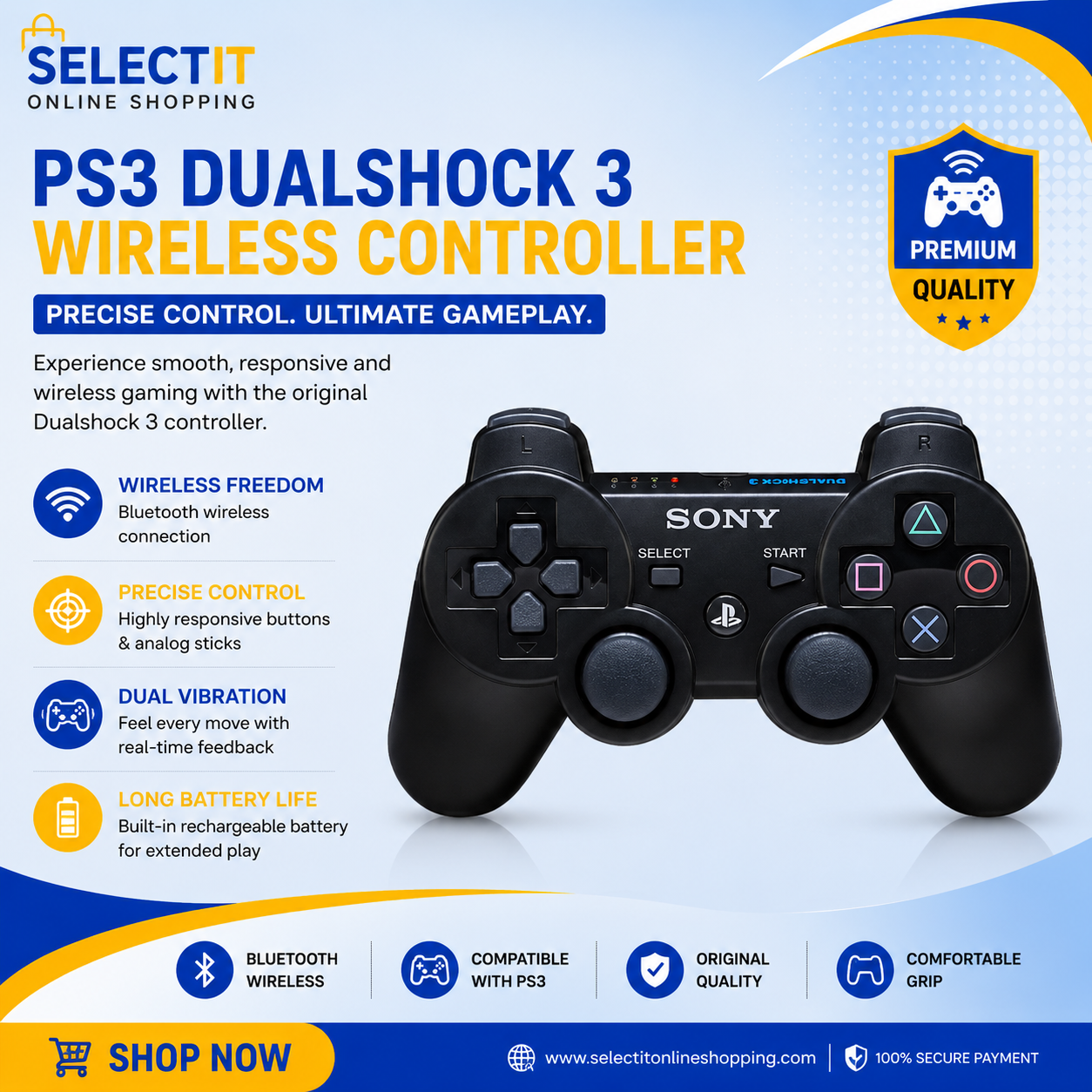 Ps3 Dualshock 3 Wireless Controller
