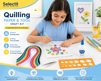 Quilling Paper & Tool Craft Kit | Colorful Quilling Strips with Quilling Tool for Card Making, Scrapbooking & DIY Art