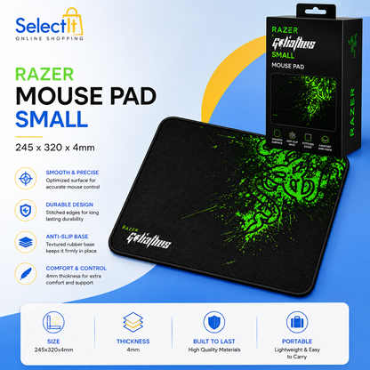 Razer 4mm fabric gaming mouse pad 245x320mm
