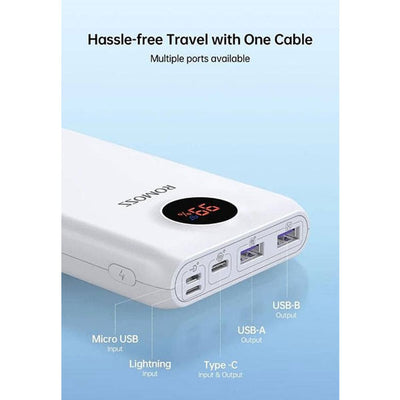 Romoss PHO10F 22.5W Fast Charging 10000mAh Power Bank with 20W PD & LCD Display