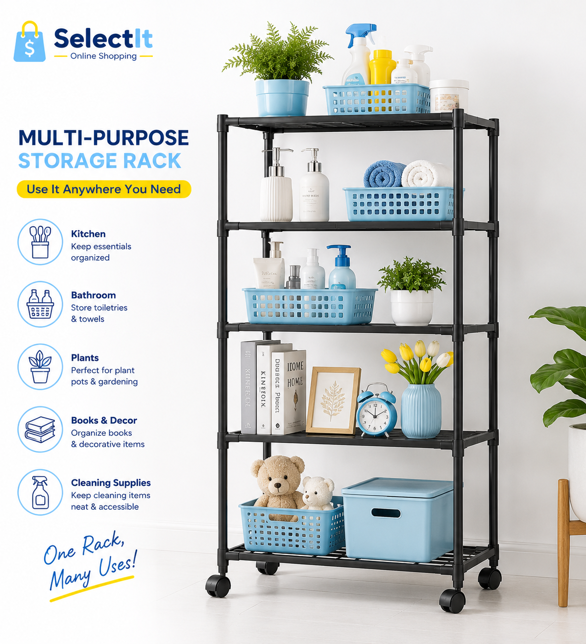 Rotating Kitchen Storage Rack 