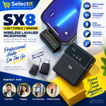 SX8 single wireless microphone for YouTube TikTok and video recording