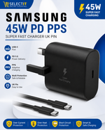 Samsung 45W PD PPS Super Fast Charger UK Pin – Super Fast Charging 2.0 for Galaxy S25, S24, S23 & USB-C Devices
