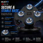 Secure stable base for racing wheel
