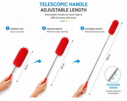 Small Telescopic Microfiber Wall Duster