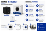 Smart WiFi Camera Charger 1080P HD with mobile app for home and office security monitoring