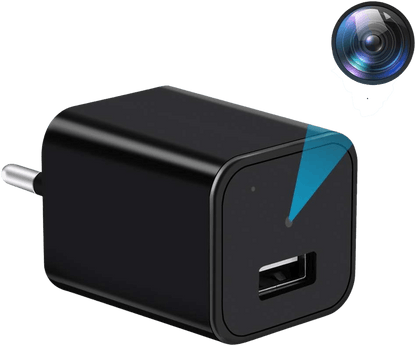 Smart mini WiFi spy camera USB charger adapter 1080P HD hidden wireless security camera with live app monitoring motion detection and voice recording