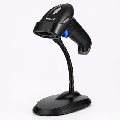 Speed-X 8700 2D Wireless Barcode Scanner 2.4GHz with Stand, Receiver & Charging Cable