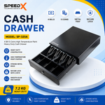 Speed-X 4 Bill 5 Coin Cash Drawer for Retail
