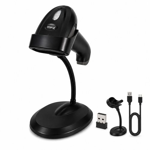 Speed-X 60D 2D Wireless Barcode Scanner 2.4GHz with Stand