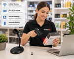 Speed-X 60D wireless barcode scanner for retail POS and inventory scanning

