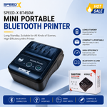 Speed-X BT450M portable 58mm thermal Bluetooth receipt printer with USB connectivity and rechargeable battery