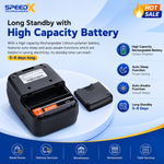 Speed-X BT450M portable 58mm Bluetooth thermal receipt printer with USB connectivity and rechargeable battery