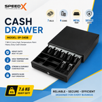 Speed-X Heavy Duty Cash Drawer With Removable Coin Tray