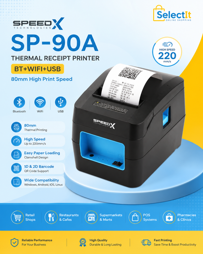 Speed-X SP-90A high-speed 80mm thermal printer
