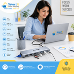 Speed-X SP-TC1101 11-in-1 USB-C Hub featuring 4K HDMI, VGA, USB 3.0, USB 2.0, 100W PD