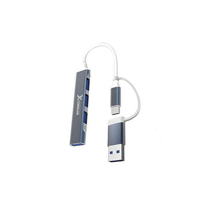 SPEEDX SP-UTC41 2-in-1 4 Port USB Hub 3.0