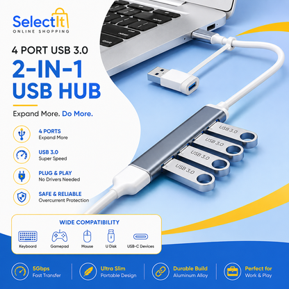 Speed-X SP-UTC41 portable 4 port USB 3.0 hub