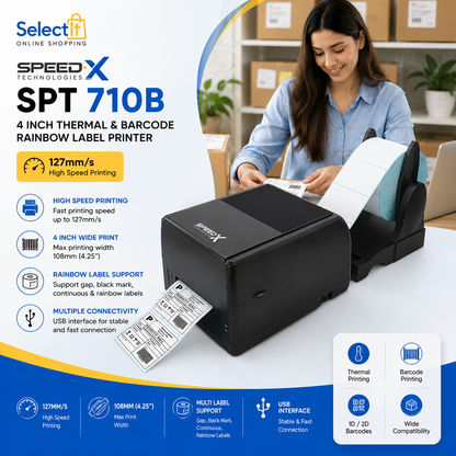 Speed-X SPT 710B 203 DPI rainbow label printer

