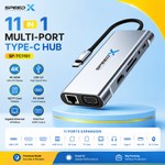 Speed-x (sp-tc1101) 11 In 1 Multi-port Type C 4k Hdmi Usb 3.0 Converter 