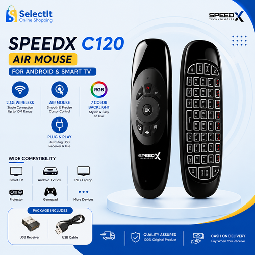 Speedx C120 Air Mouse for Android TV & Smart TV Wireless Remote Control