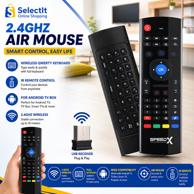 Speedx MX3 Air Mouse Voice Remote Control 2.4G for Android & Smart TV
