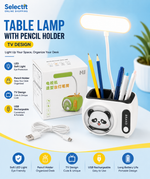 Table Lamp with Pencille Holder TV Design - White Camera

