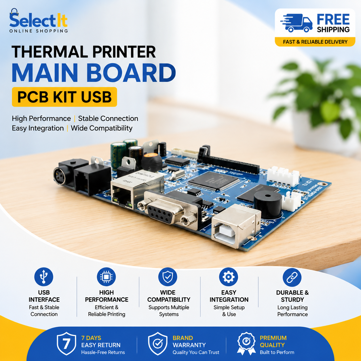 Thermal Receipt Printer Replacement Motherboard