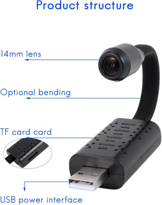 V380 U21 HD Mini WiFi USB Camera 1080P Wireless Security Camera with Motion Detection, AI Human Detection & Loop Recording