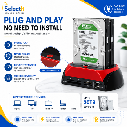 USB 3.0 SATA HDD dock for computer and laptop
