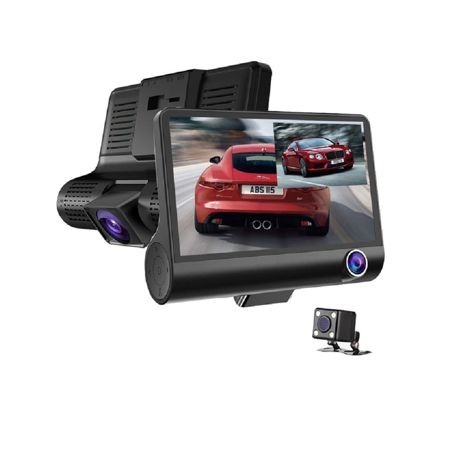 WDR dashcam 3 camera lens Full HD 1080P car DVR
