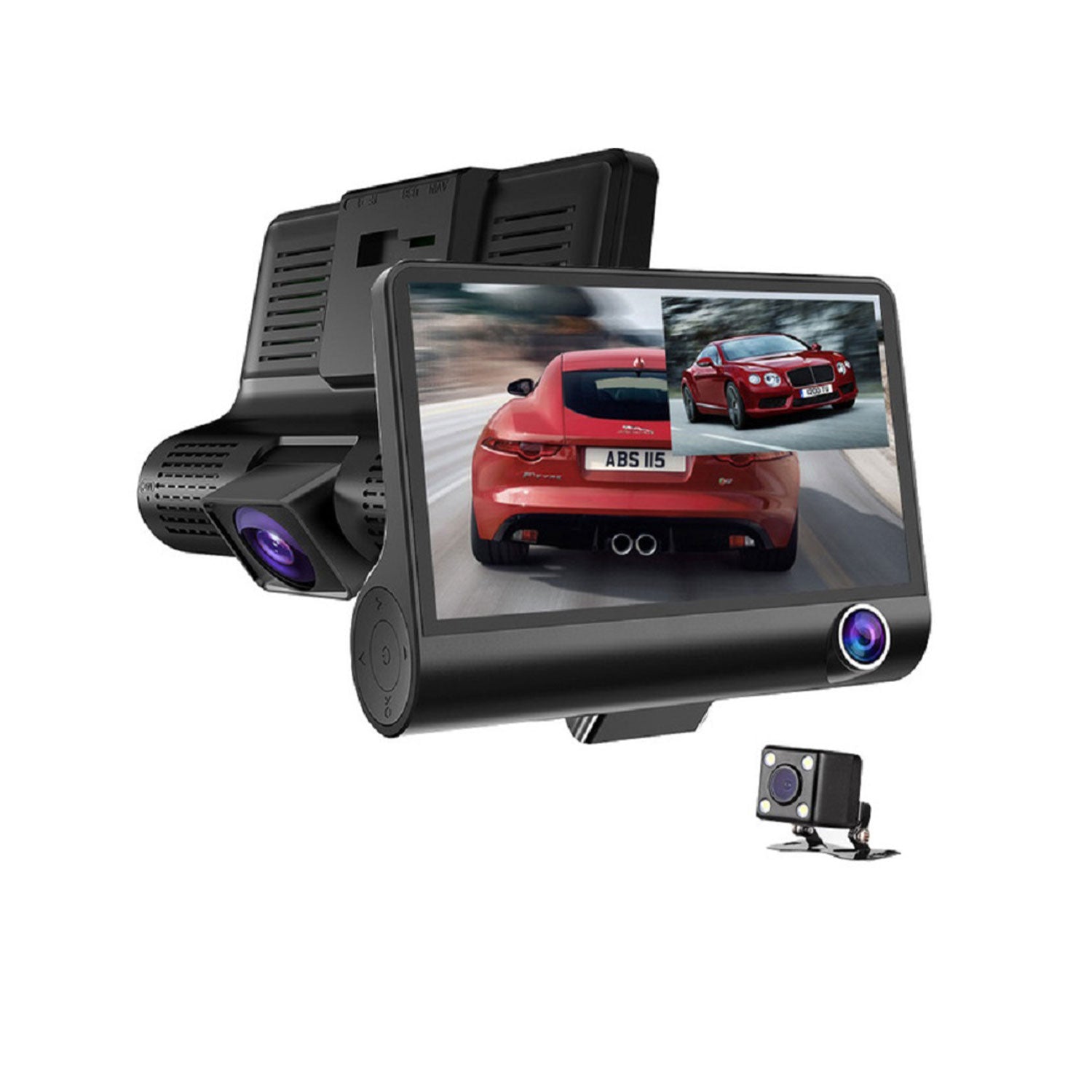 WDR dashcam 3 camera lens Full HD 1080P car DVR
