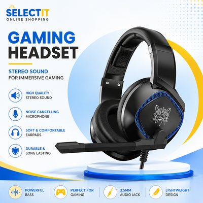 ONIKUMA K19 RGB Wired Stereo Gaming Headset with True Noise Cancellation | USB + 3.5mm Gaming Headphones – Black