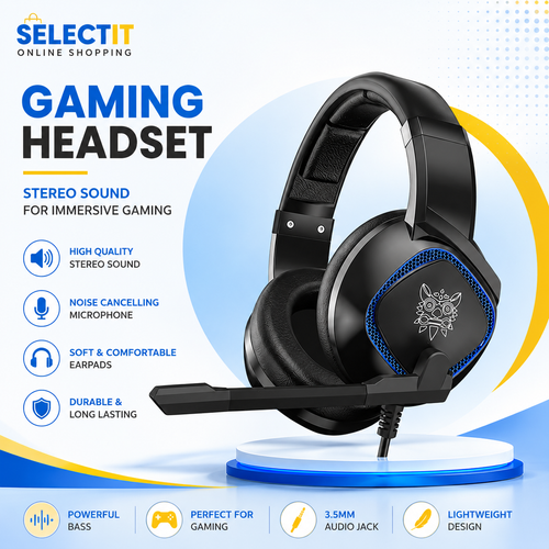 ONIKUMA K19 RGB Wired Stereo Gaming Headset with True Noise Cancellation | USB + 3.5mm Gaming Headphones – Black