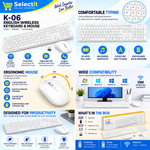 Wireless Keyboard Mouse Combo for PC & Laptop