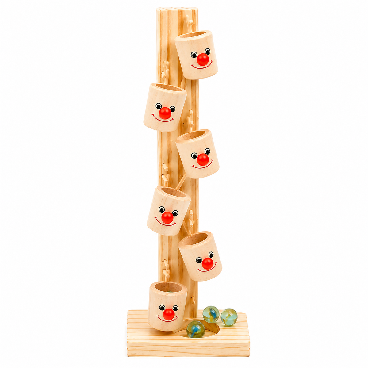 Wooden Clown Ball Rolling Game | Montessori Educational Balance Toy for Kids