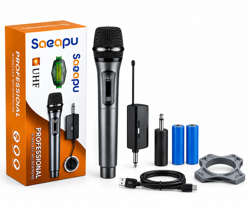 Professional Mic Rechargeable UHF Wireless Handheld Microphone with Receiver TTDM55