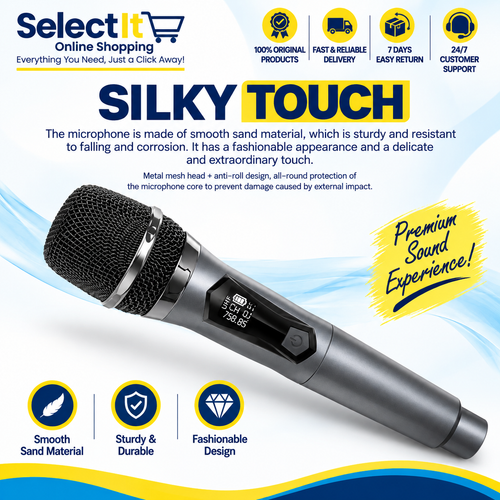 Professional Mic Rechargeable UHF Wireless Handheld Microphone with Receiver TTDM55