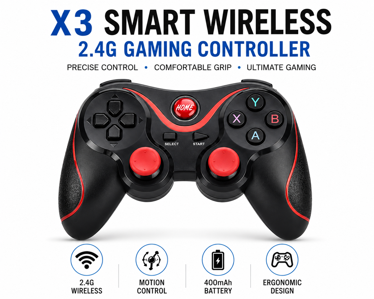 X3 Smart Wireless 2.4G Gaming Controller Front View