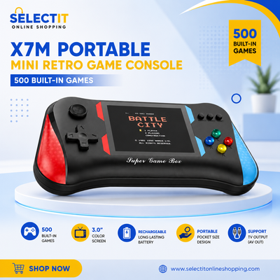 X7M Portable Mini Retro SUP Handheld Game Console | 500 Built-in Classic Games