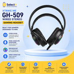XTRIKE ME GH-509 WIRED STEREO GAMING HEADSET WITH MICROPHONE AND RGB BACKLIGHT BLACK -

