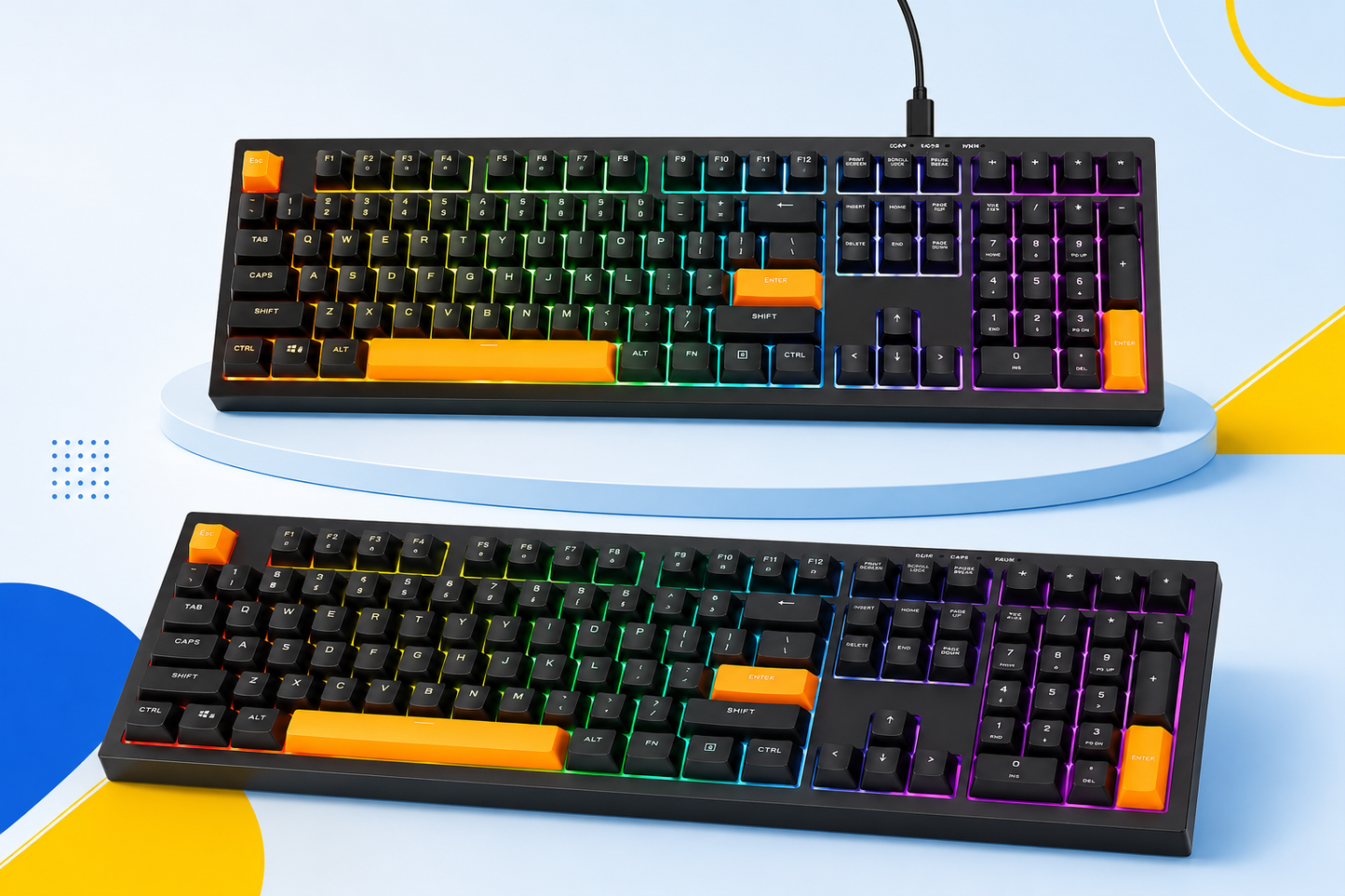 XTRIKE ME Wireless Mouse & Mechanical Feel Keyboard Combo | GW-224 BK Bluetooth Mouse + KB-512 BK 108-Key Keyboard