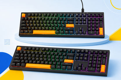 XTRIKE ME Wireless Mouse & Mechanical Feel Keyboard Combo | GW-224 BK Bluetooth Mouse + KB-512 BK 108-Key Keyboard