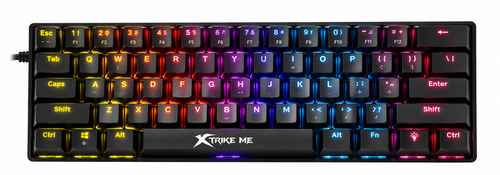Xtrike Me GK-916 61-Key Mechanical Gaming Keyboard – Rainbow Backlit, Wired USB