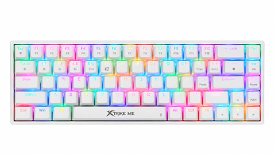 Xtrike Me GK-995W WH White Wireless Mechanical Gaming Keyboard – 68 Keys, RGB & Tri-Mode Connectivity