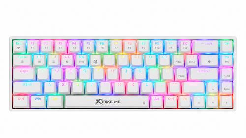 Xtrike Me GK-995W WH White Wireless Mechanical Gaming Keyboard – 68 Keys, RGB & Tri-Mode Connectivity