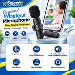 K9 Collar Wireless Microphone iPhone /Android & Type C Supported Wireless Microphone, Vlogging Mic, YouTube Video Recording Microphone