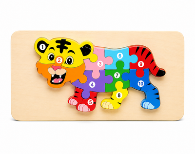 3D Wooden Puzzle Educational Toy | High Quality Wooden Jigsaw Learning Game for Kids (Different Characters)