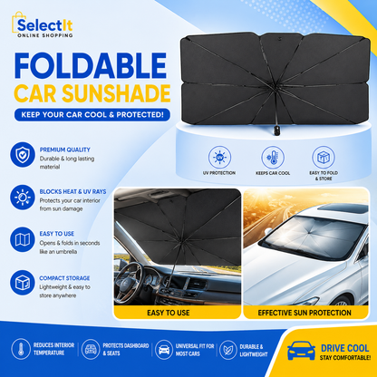 Premium Bundle Ultimate Car Care Essentials - Windshield Sun Shade, Car Bumper Protector & Washer Cleaning Tablets (Discount Deal 1)