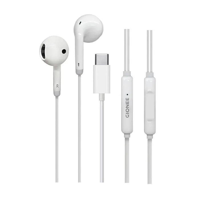 GIONEE Type C Earphones Original Wired Handsfree with Mic USB C Headphones for Android Deep Bass